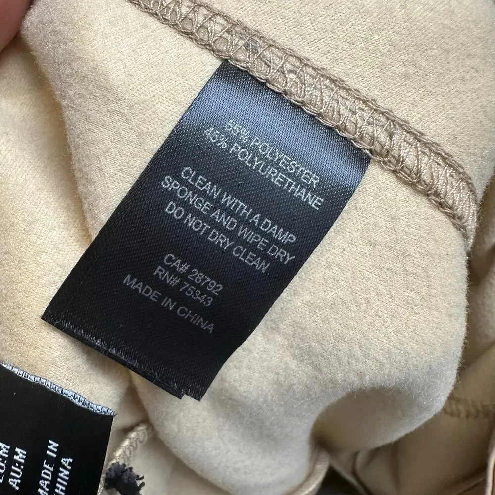 Nicole‎ Miller Faux Leather High Rise Leggings Camel Brown Medium NWT